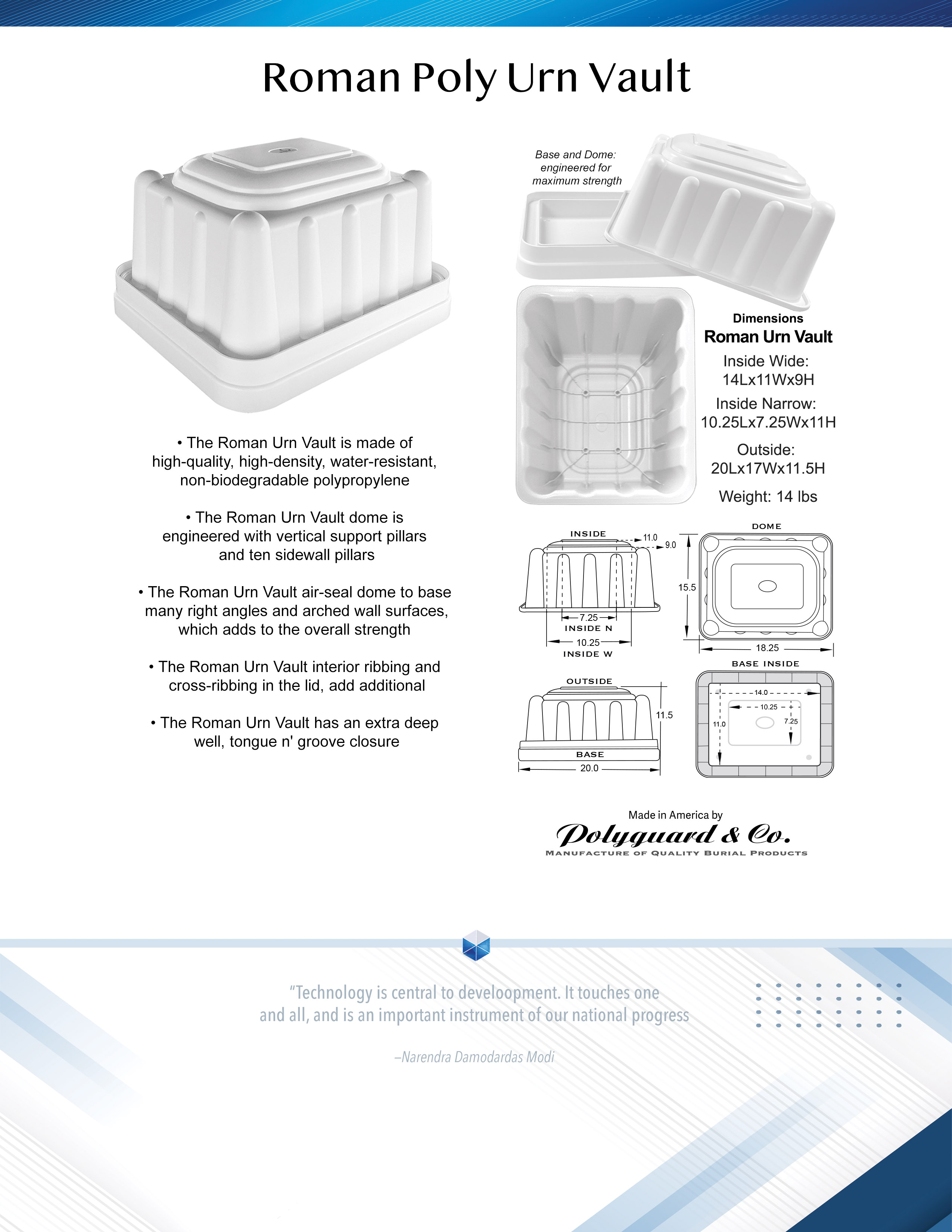 Poly Urn Vault - White