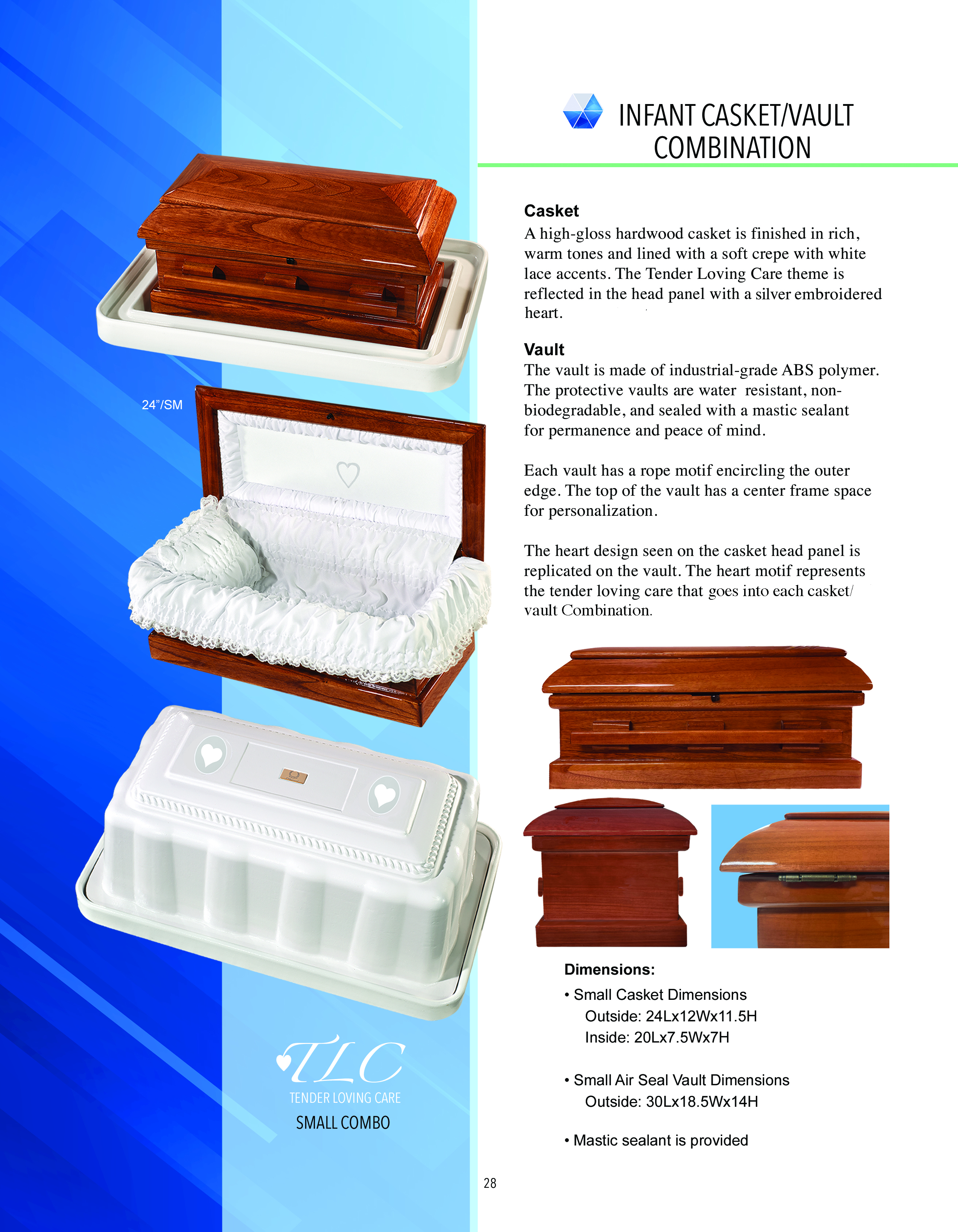 TLC Infant Casket Vault Combo - Small
